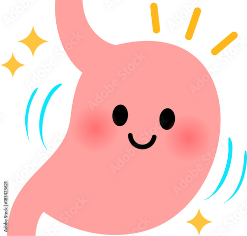 活発に働く胃のキャラクター