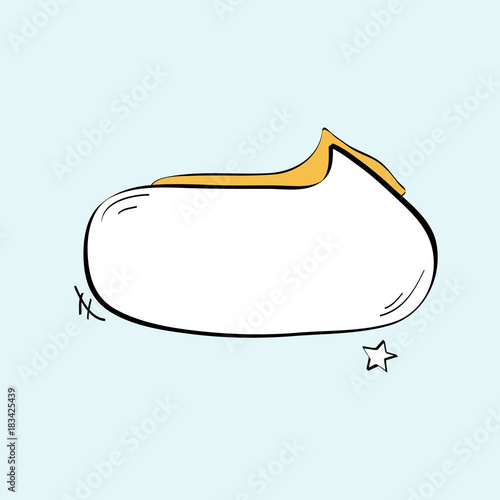 Blank cute comic speech bubble vector