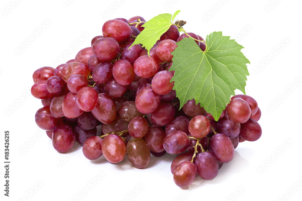 red grape isolated on white