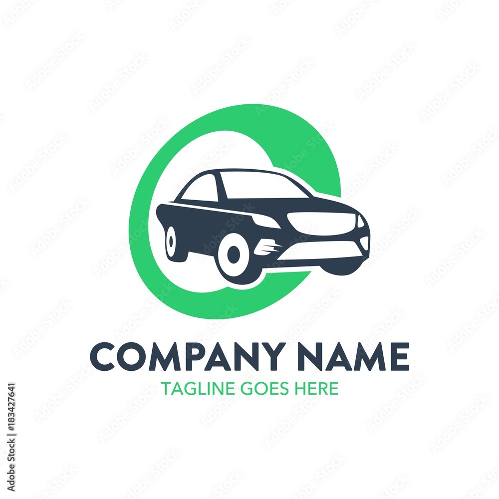 car rental logo template. unique. vector. editable