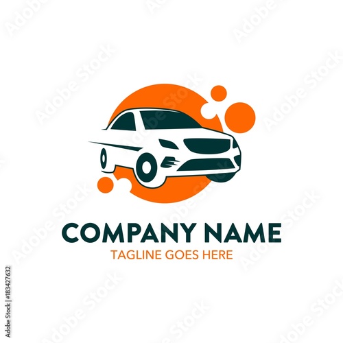 car rental logo template. unique. vector. editable