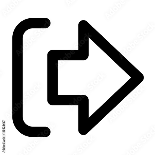 logout icon on white background