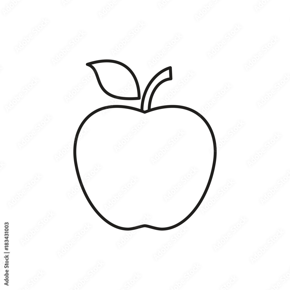 Fototapeta premium apple icon illustration