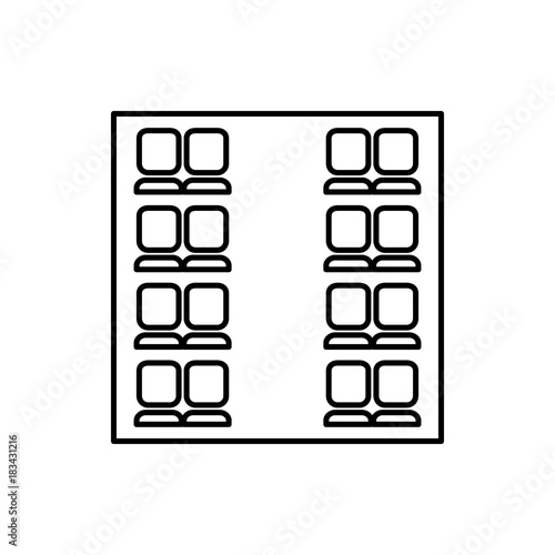 plane seats icon illustration