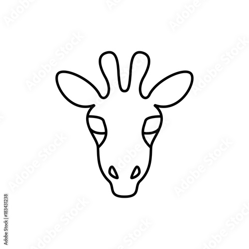 giraffe icon illustration