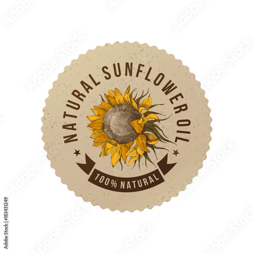 Sunflower oil emblem