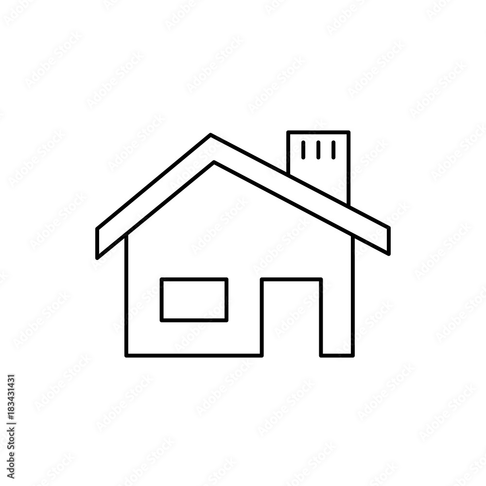 house building icon illustration