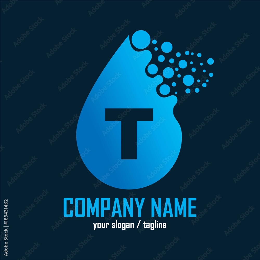 Fototapeta premium Waterdrop logo