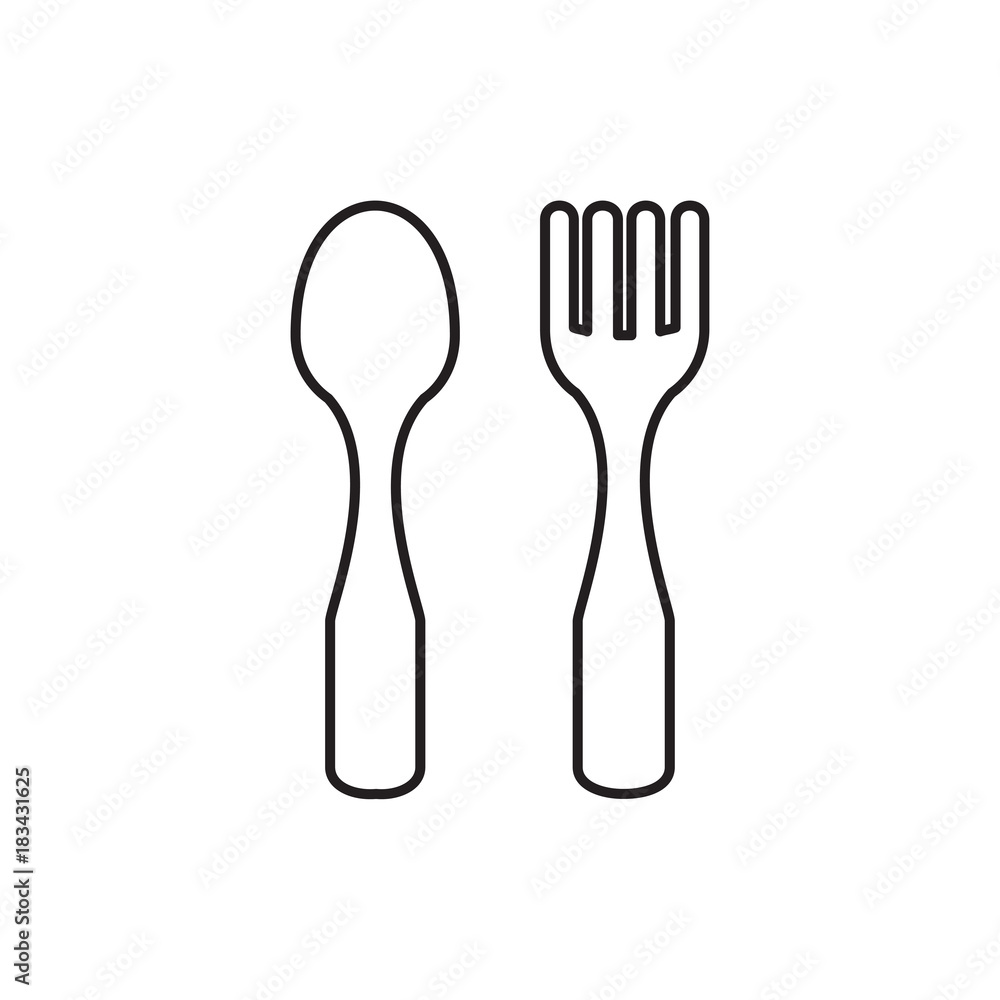 fork and spoon icon illustration fork and spoon icon illustration