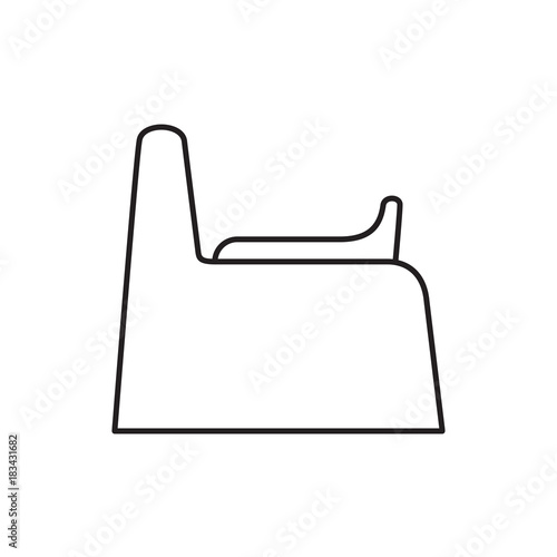 baby potty icon illustration