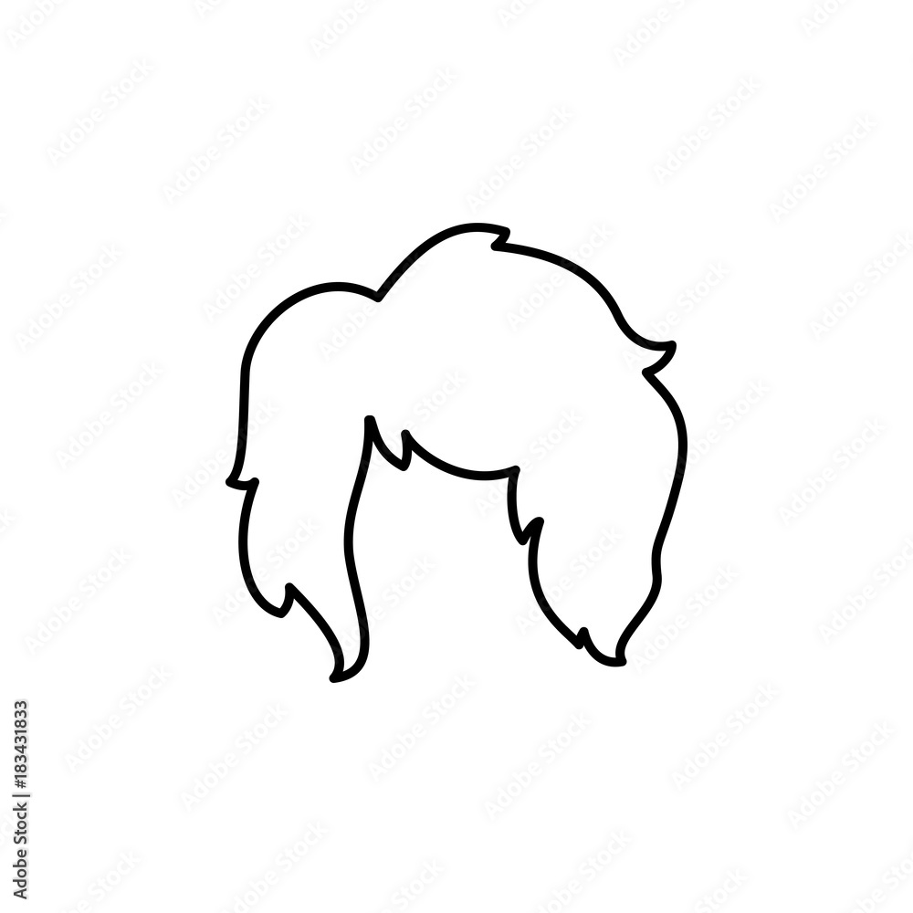 woman hairstyle icon illustration woman hairstyle icon illustration