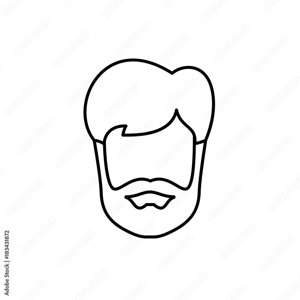 man hairstyle icon illustration man hairstyle icon illustration