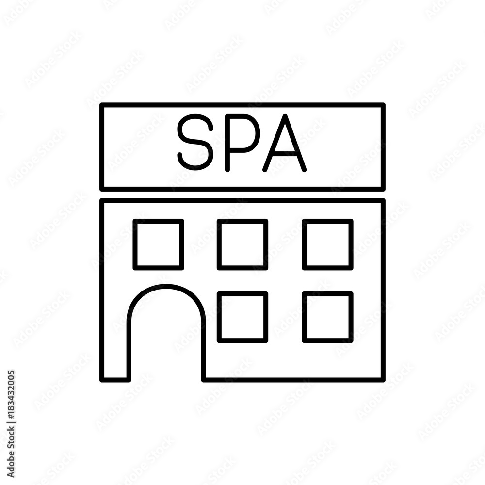 spa building icon illustration