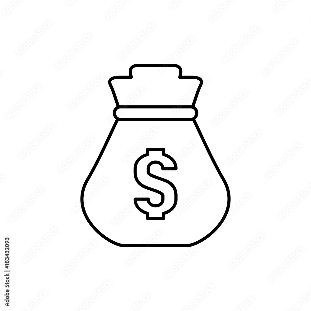 Fototapeta premium Money sack icon illustration