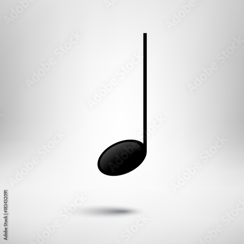 Music note vector icon. Music design element.