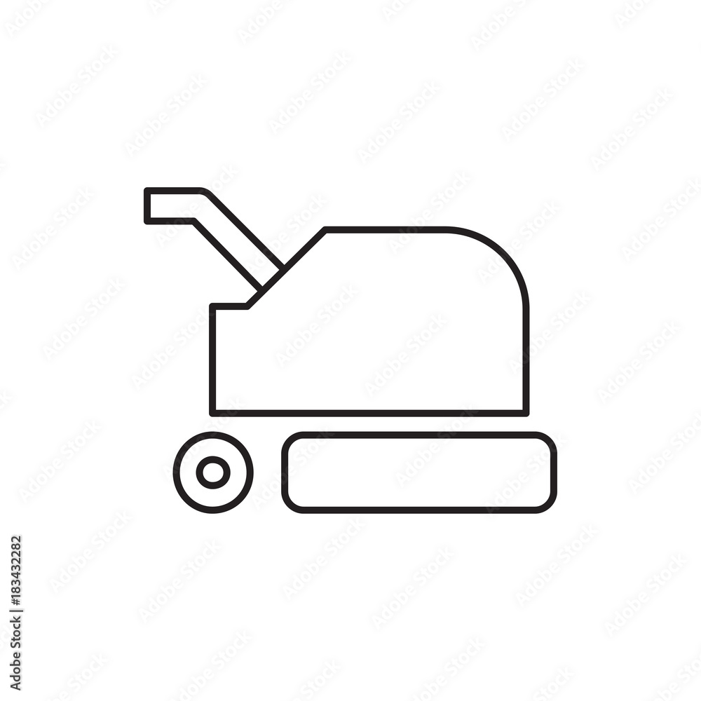 lawn mower icon illustration