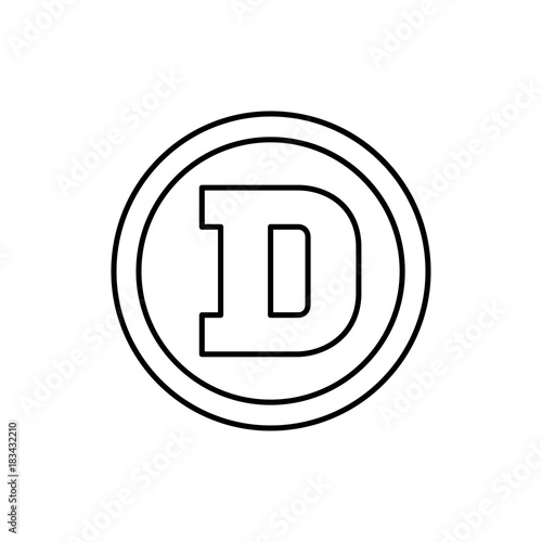 d letter icon illustration