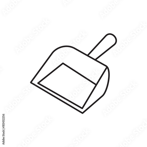 dustpan icon illustration