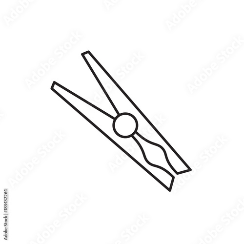 cloth pin icon illustration