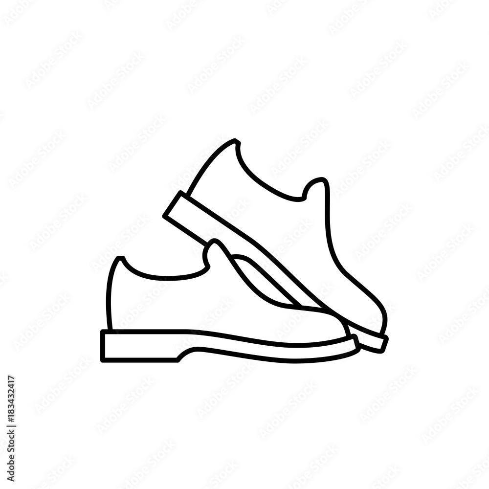 man shoe icon illustration