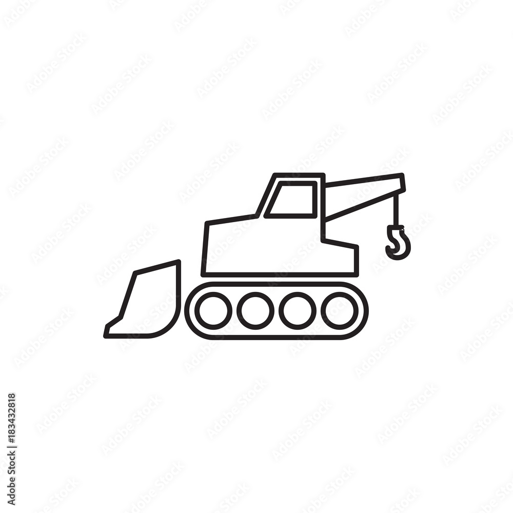 excavator icon illustration excavator icon illustration