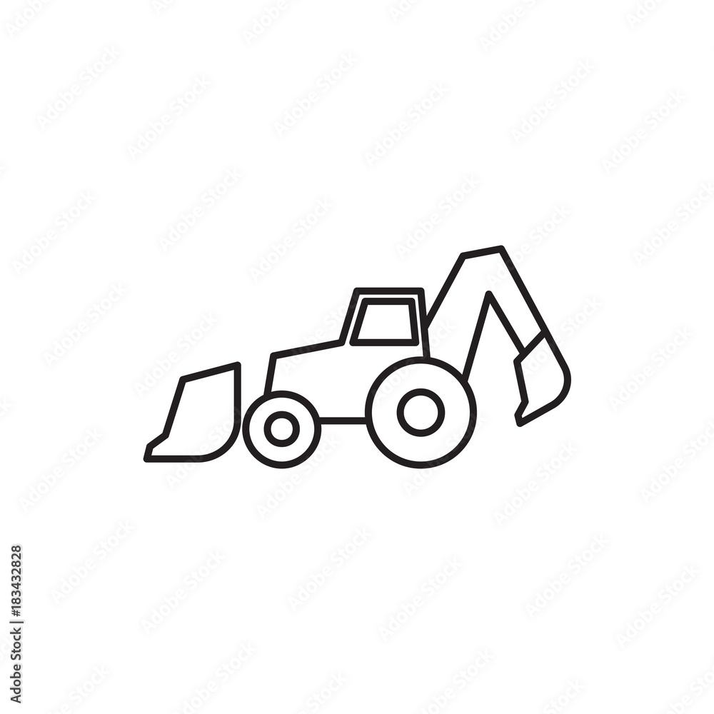 excavator icon illustration