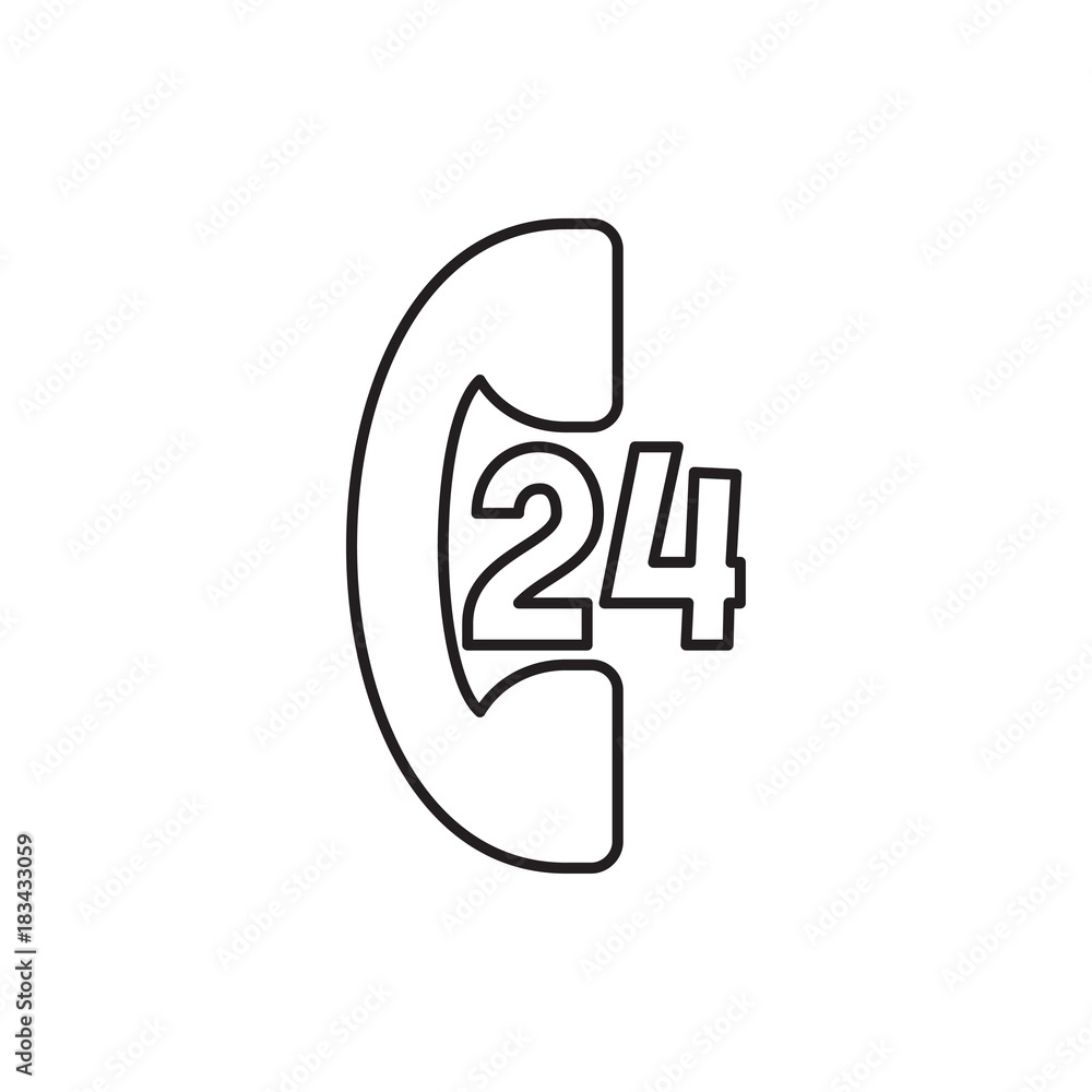 24 hours support icon illustration 24 hours support icon illustration