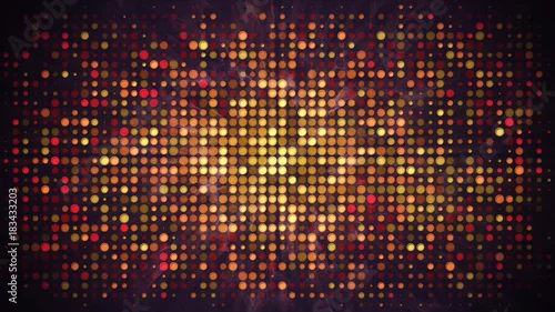 Fototapeta Disco wall with flashing lights and smoke abstract background