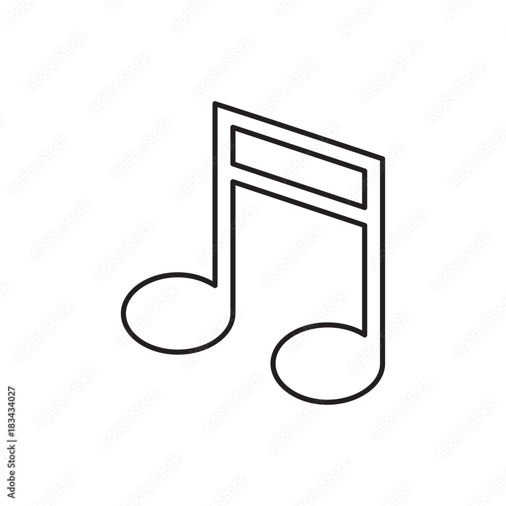 music note icon illustration music note icon illustration