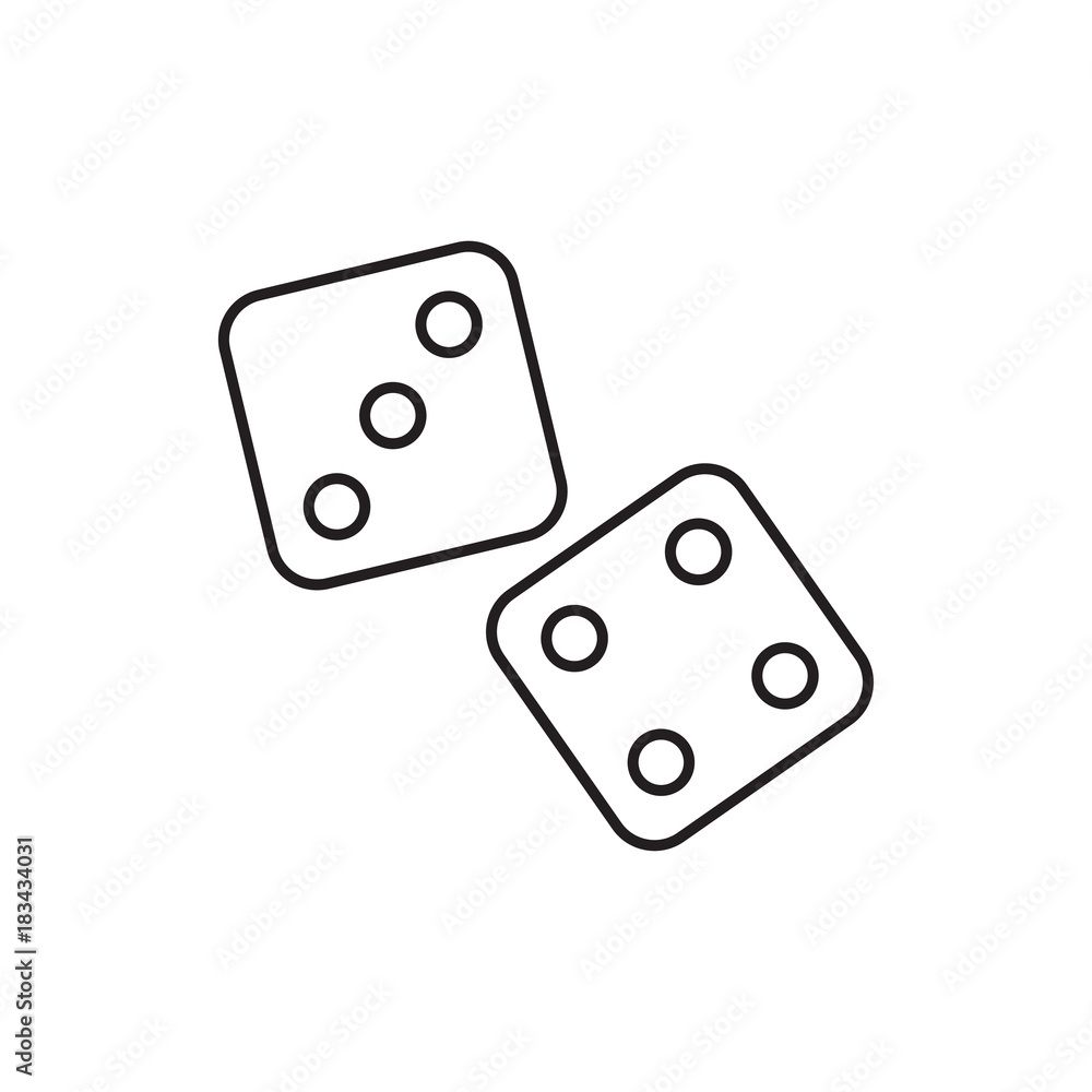 dice icon illustration dice icon illustration