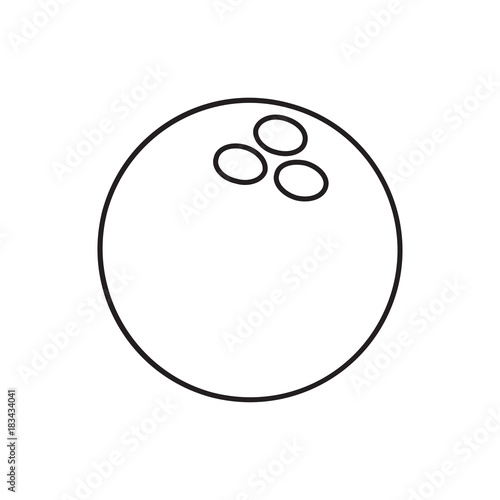 bowling ball icon illustration