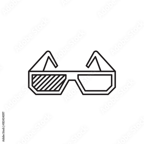 3d glasses icon illustration