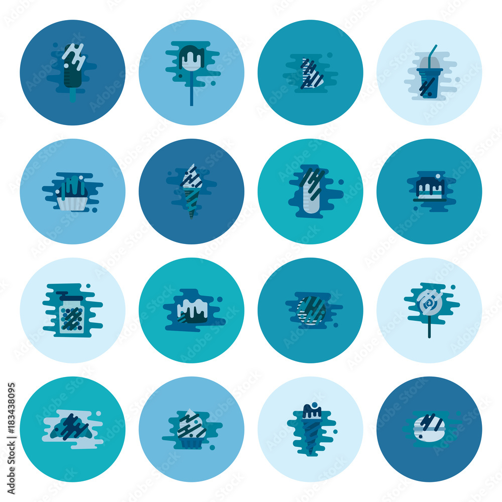 Dessert Icon Set in Modern Flat Design Style Dessert Icon Set in Modern Flat Design Style