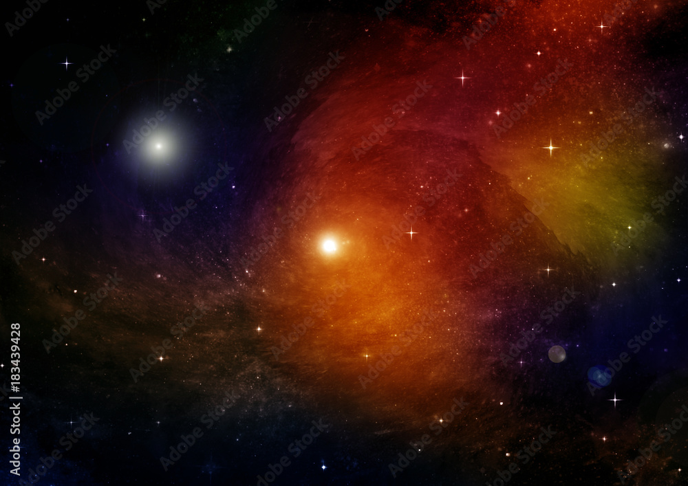 galaxy in a free space galaxy in a free space