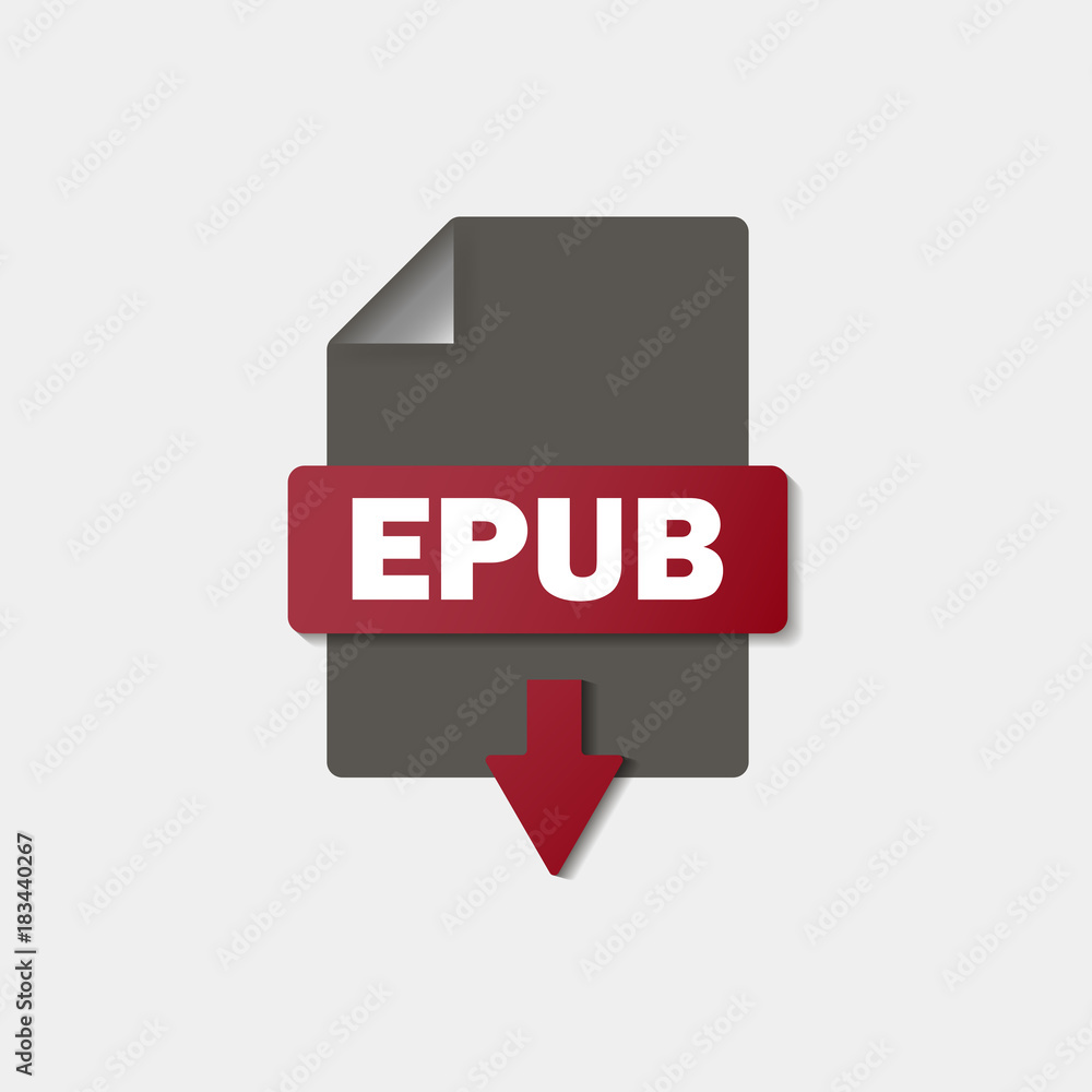 EPUB download icon on background. EPUB button . EPUB download icon on background. EPUB button .