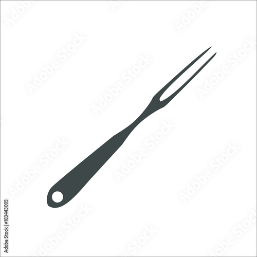 Steak and barbeque fork icon