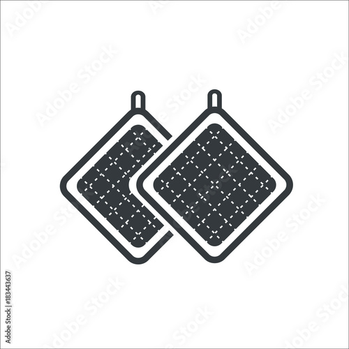 Oven mitts icon