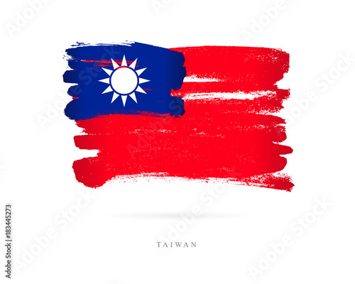 Flag of Taiwan. Abstract concept