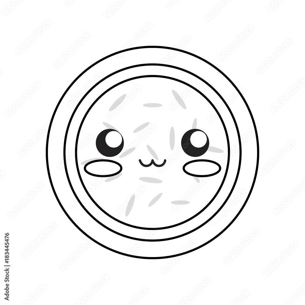 Fototapeta premium kawaii fruits design concept 