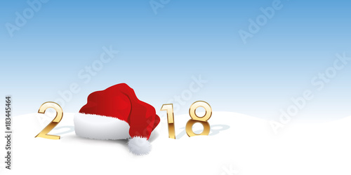 2018 - carte de vœux - noël - père noël - fond - arrière plan - jour de l’an - réveillon - vœux, neige