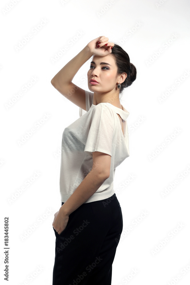 beautiful brunette in business style beautiful brunette in business style