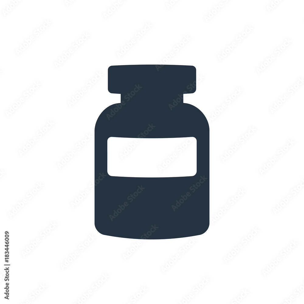 pills jar icon on white background, fitness, sport pills jar icon on white background, fitness, sport