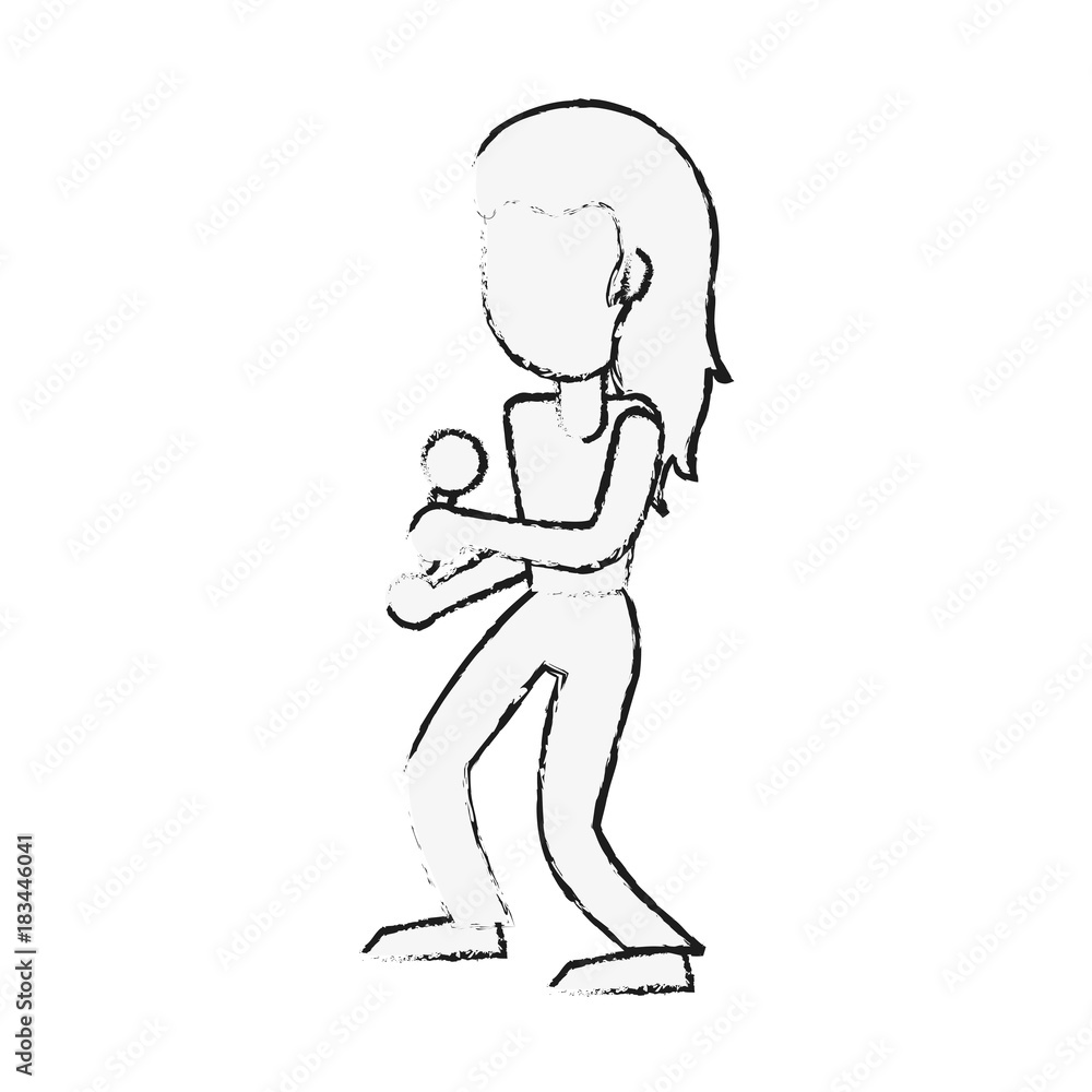 Young woman happy in karaoke cartoon icon vector illustration graphic design Young woman happy in karaoke cartoon icon vector illustration graphic design
