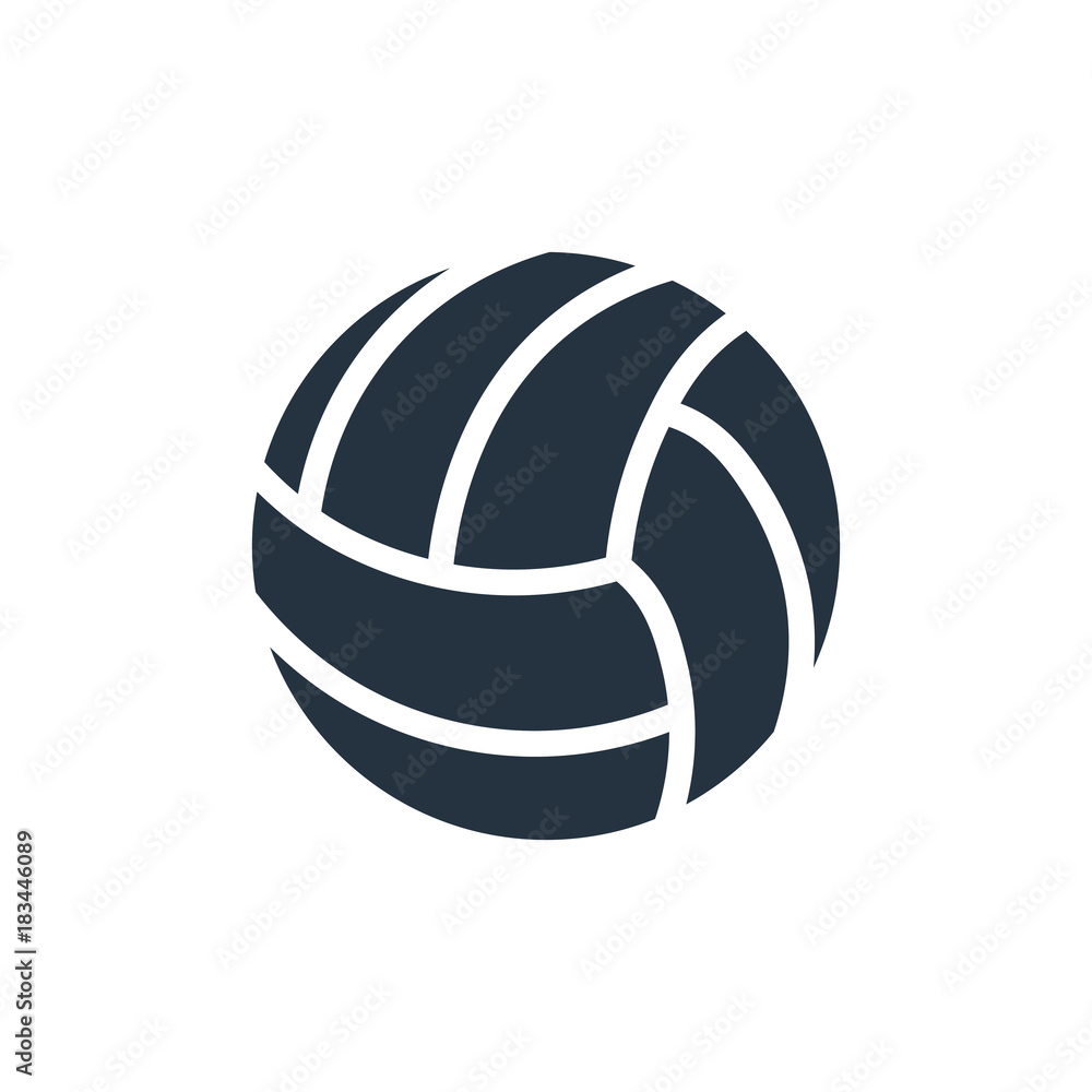 voleyball icon on white background, fitness, sport
