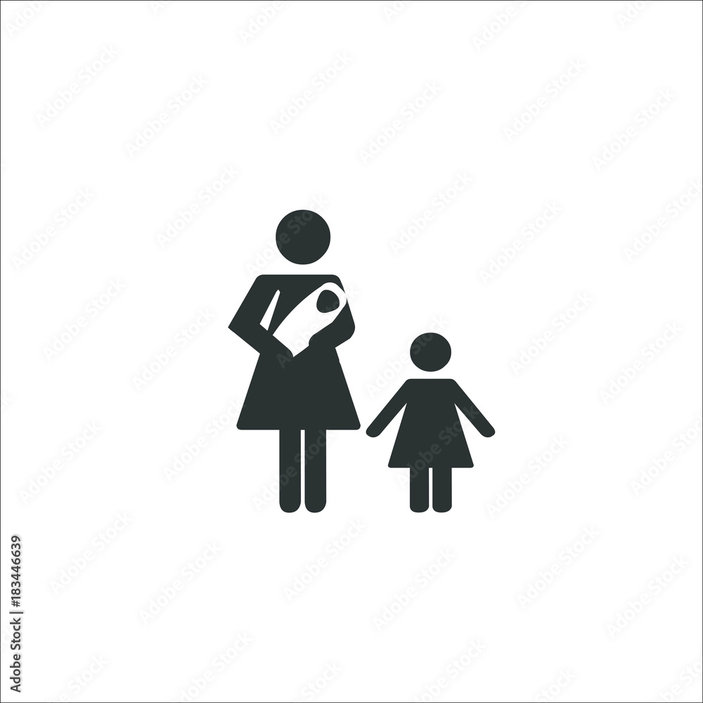 women with baby and daughter vector women with baby and daughter vector