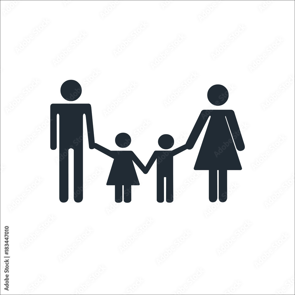 Family vector. Man women son daughter Family vector. Man women son daughter