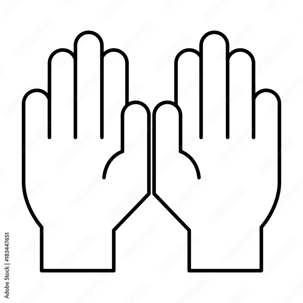 hands protected isolated icon vector illustration design hands protected isolated icon vector illustration design