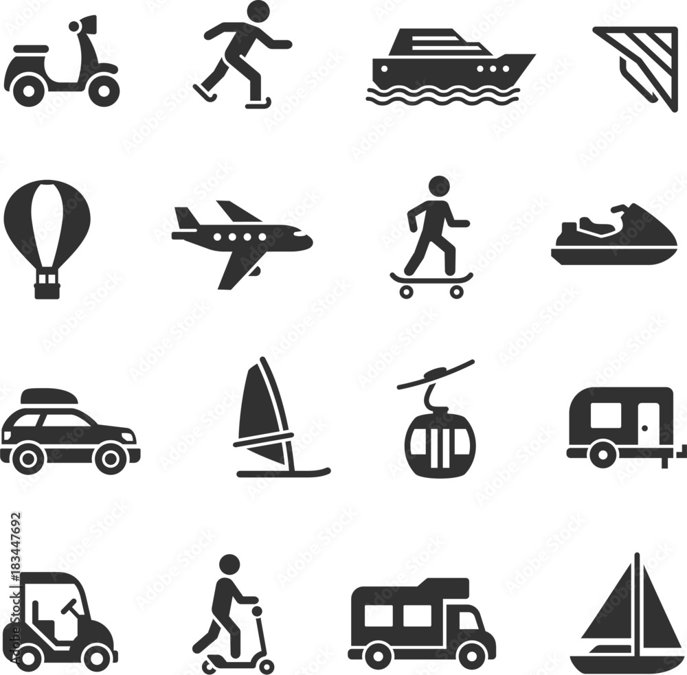 Traffic icons set Traffic icons set