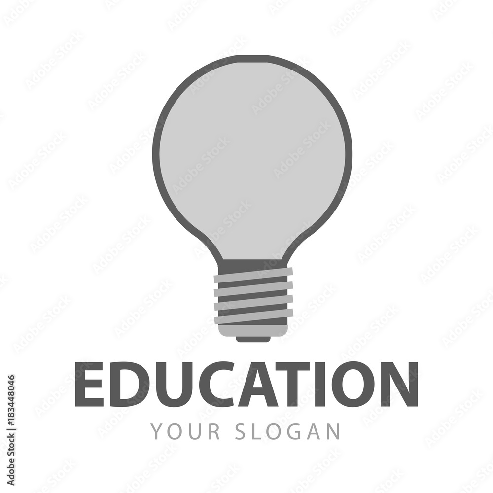 Simple Education Idea Light Bulb Logo Vector Graphic Simple Education Idea Light Bulb Logo Vector Graphic
