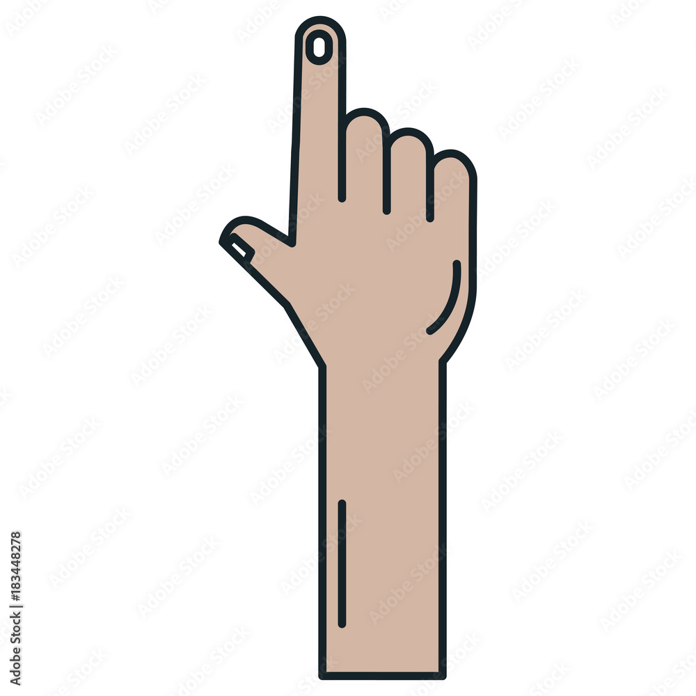 hand human index icon vector illustration design
